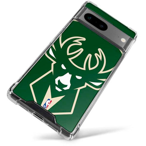 NBA Milwaukee Bucks Large Logo Google Pixel 7a Clear Case